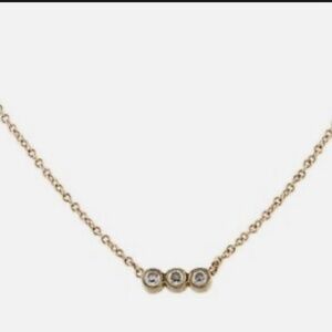 Zoe Chicco Three diamond Necklace